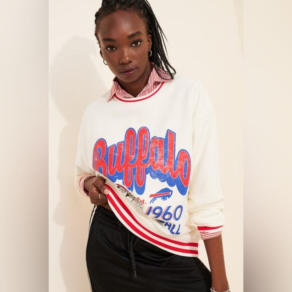 The Wild Collective Sweaters - Wild Collective Buffalo Bills Graphic Crewneck Sweatshirt